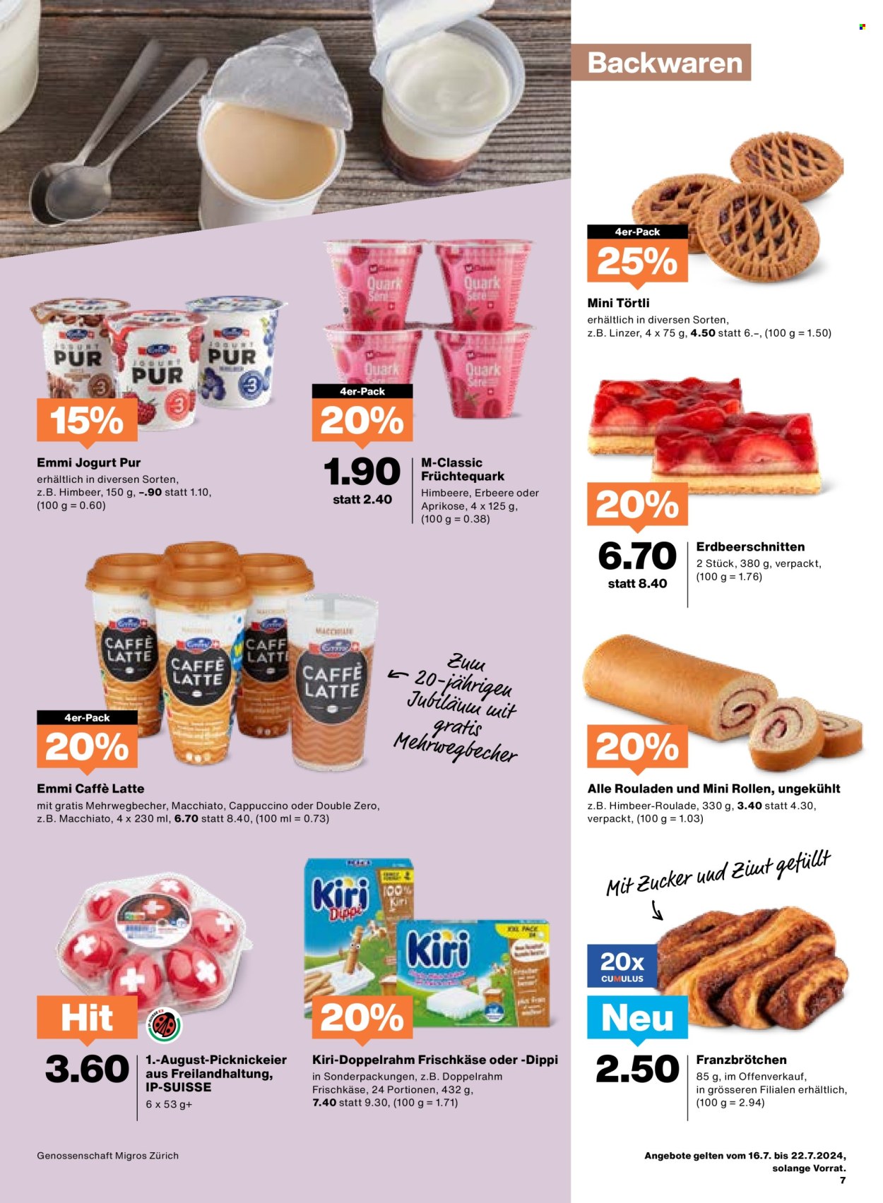 Catalogue Migros - 16.7.2024 - 22.7.2024. Page 7