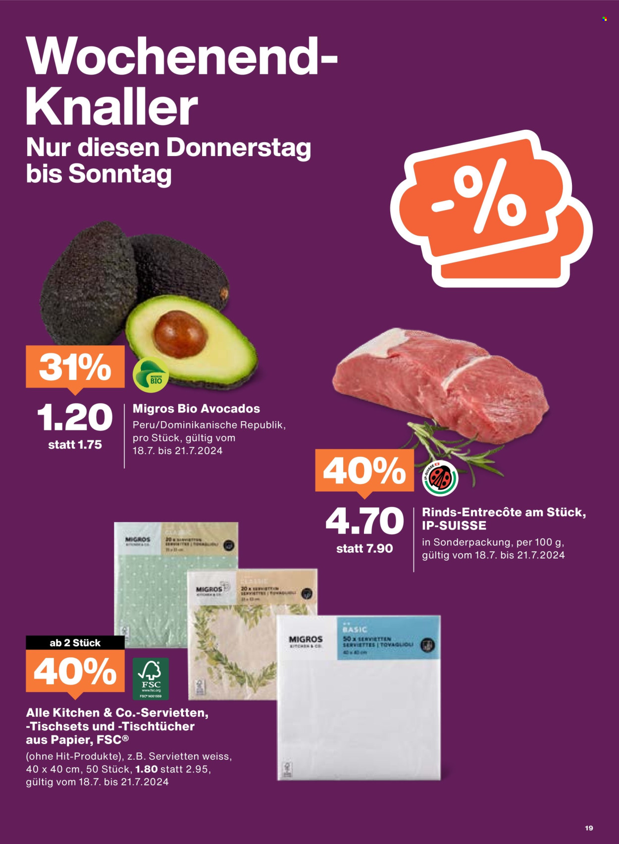 Catalogue Migros - 16.7.2024 - 22.7.2024. Page 19