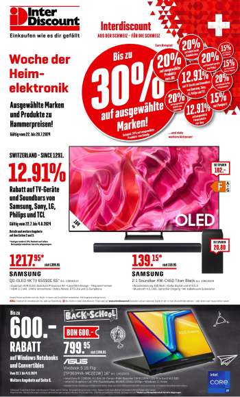 Volantino Interdiscount - 22.7.2024 - 4.8.2024.