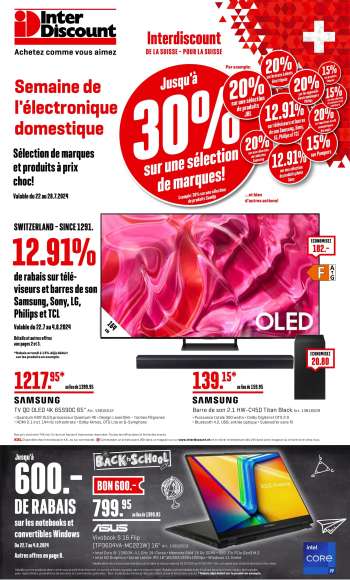 Prospekte Interdiscount - 22.7.2024 - 4.8.2024.