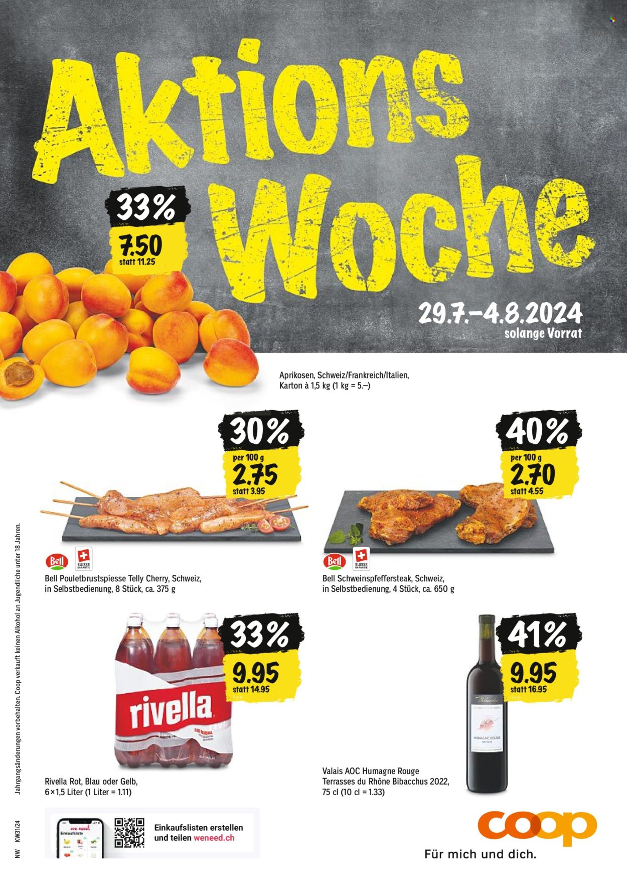 Prospekt Coop - 29.7.2024 - 4.8.2024. Seite 1