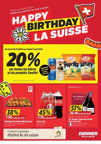 Catalogue Denner - 30.7.2024 - 5.8.2024.