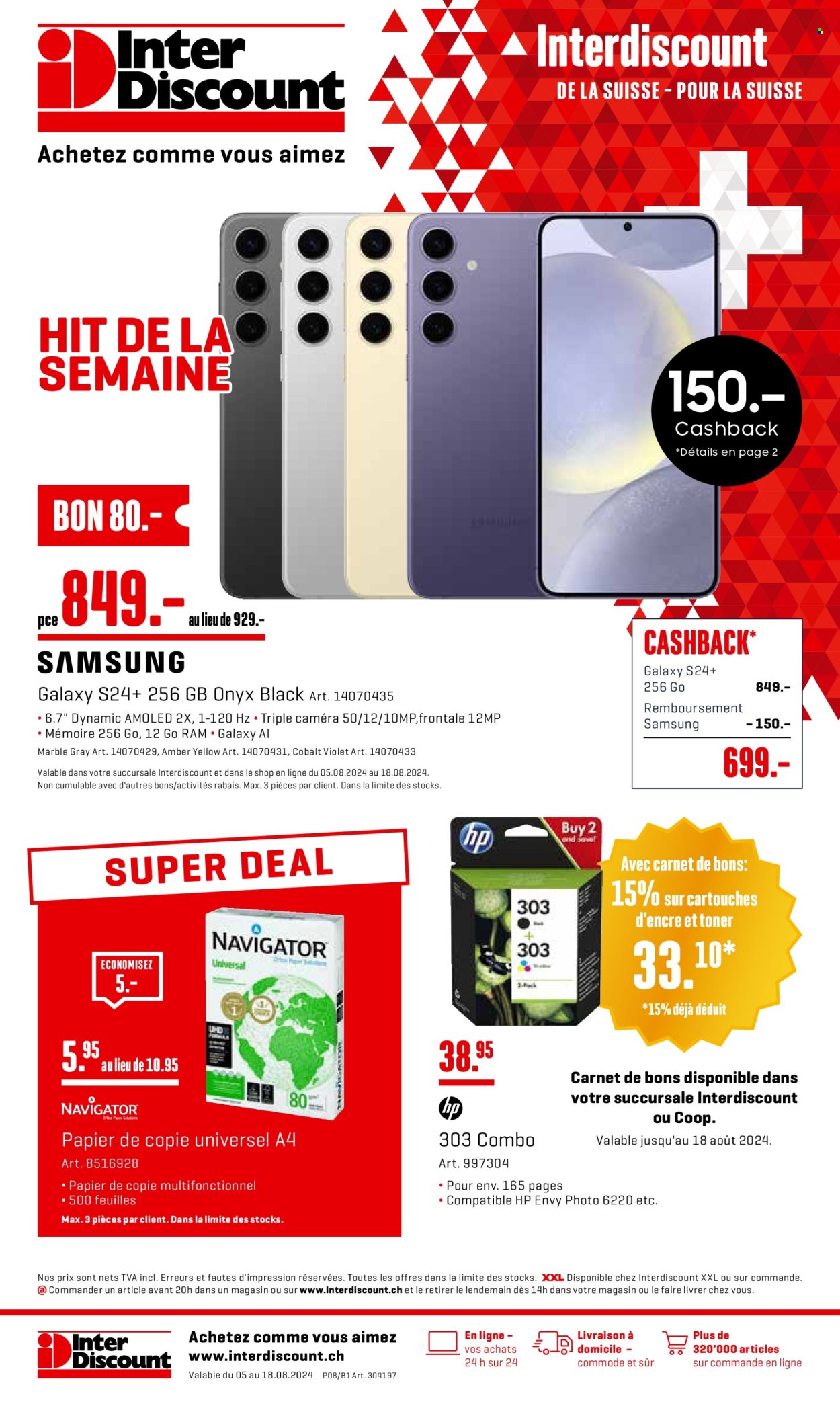 Catalogue Interdiscount - 5.8.2024 - 18.8.2024. Page 1