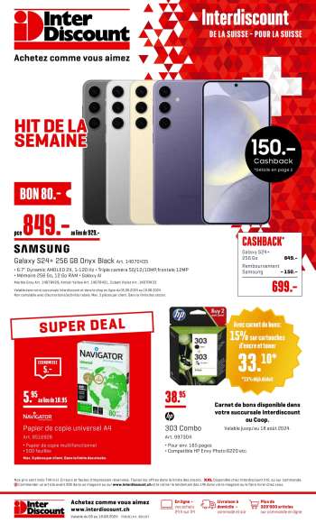 Volantino Interdiscount - 5.8.2024 - 18.8.2024.