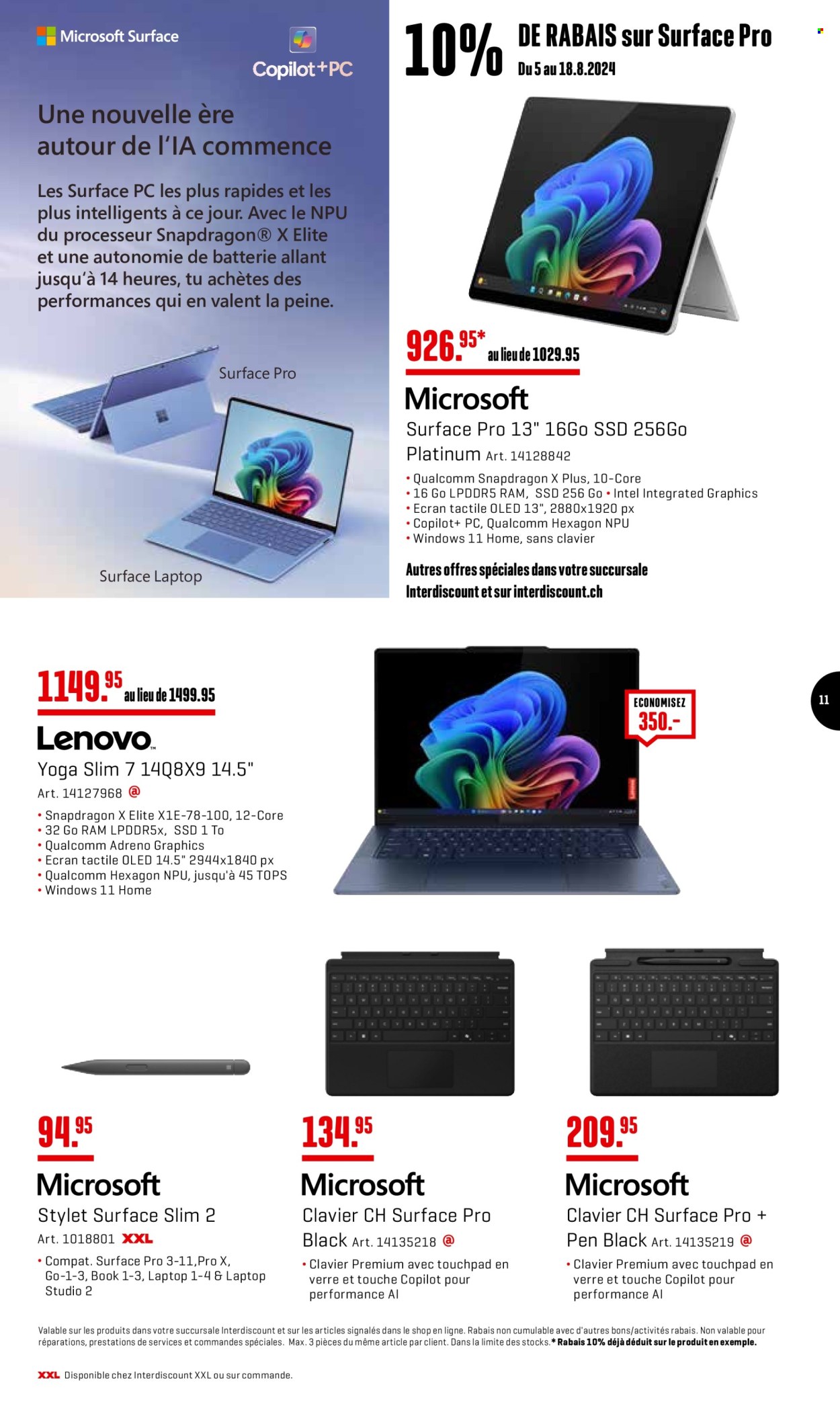 Catalogue Interdiscount - 5.8.2024 - 18.8.2024. Page 11