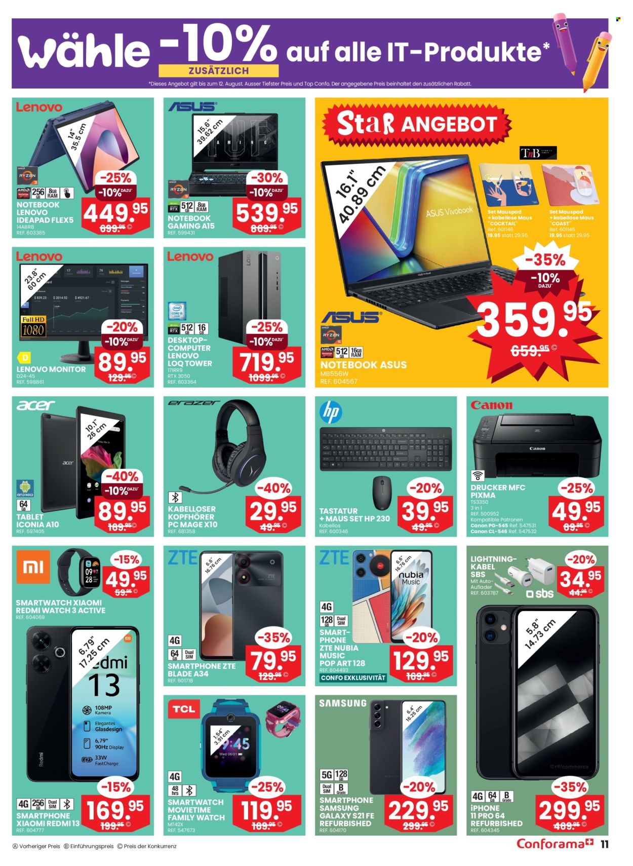 Volantino Conforama - 6.8.2024 - 19.8.2024. Pagina 11