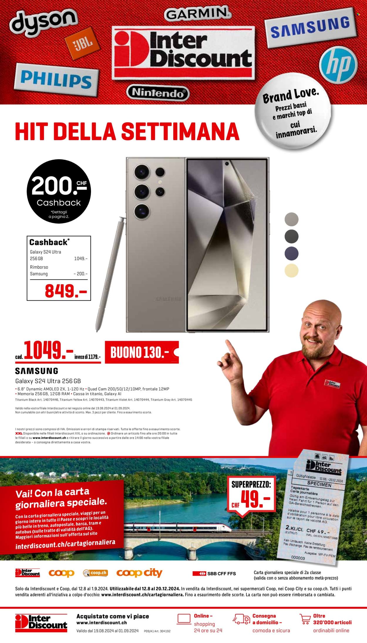 Prospekt Interdiscount - 19.8.2024 - 1.9.2024. Seite 1
