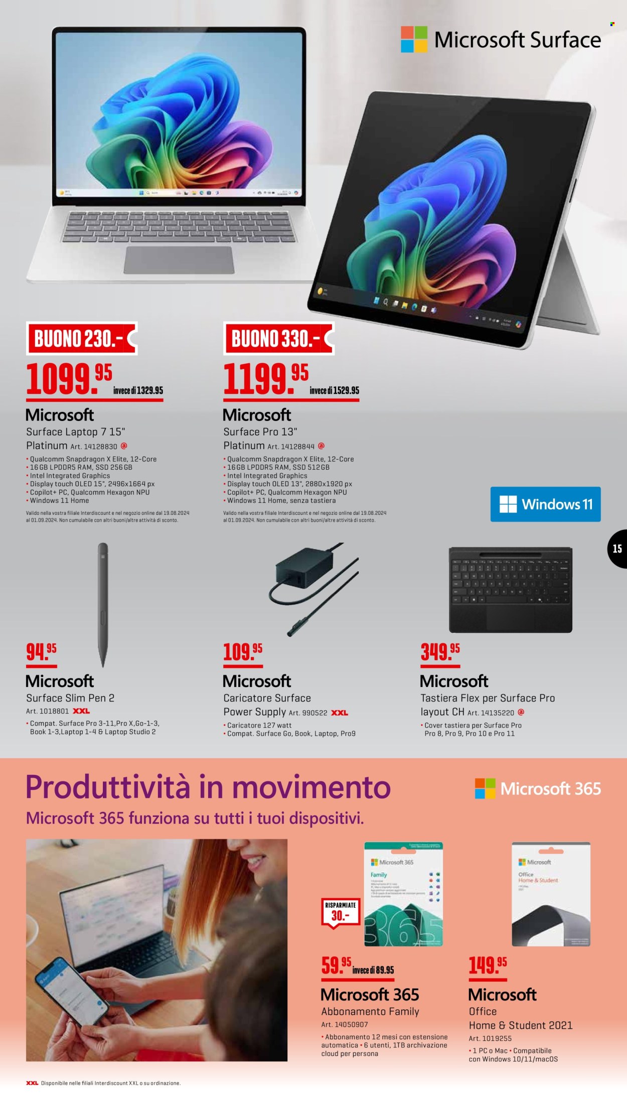 Prospekt Interdiscount - 19.8.2024 - 1.9.2024. Seite 15