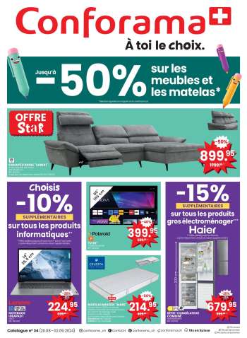 Catalogue Conforama - 20.8.2024 - 2.9.2024.
