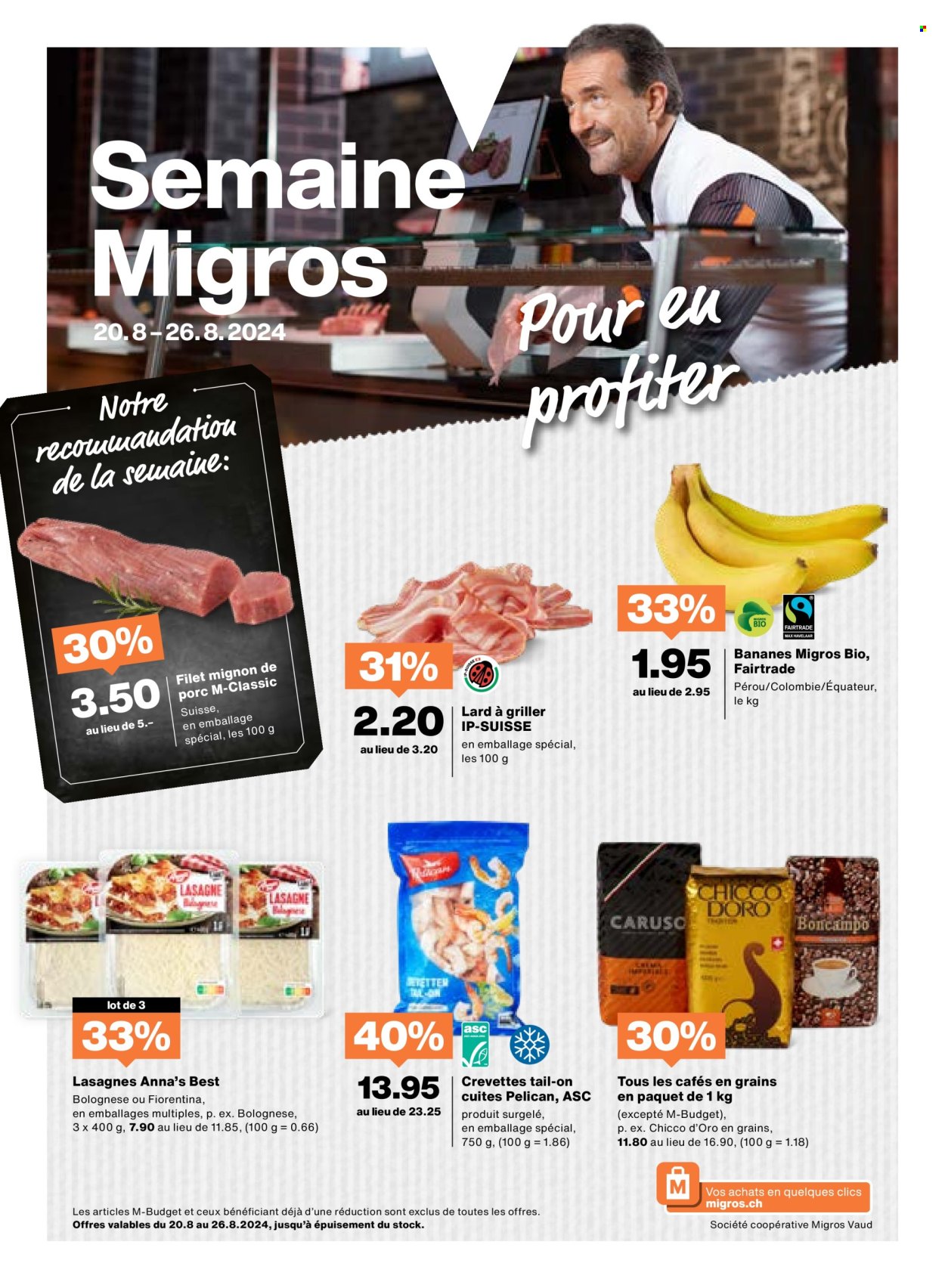 Volantino Migros - 20.8.2024 - 26.8.2024. Pagina 1