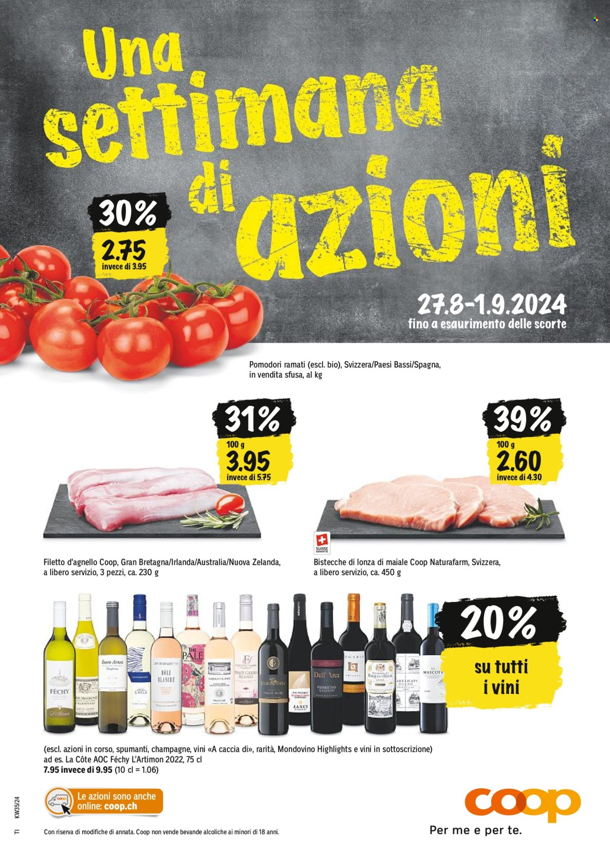 Volantino Coop - 27.8.2024 - 1.9.2024. Pagina 1