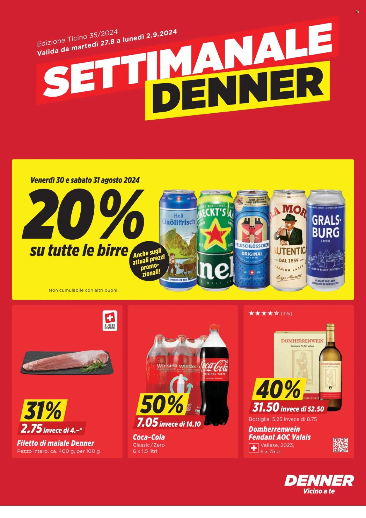 Catalogue Denner - 27.8.2024 - 2.9.2024. Page 1