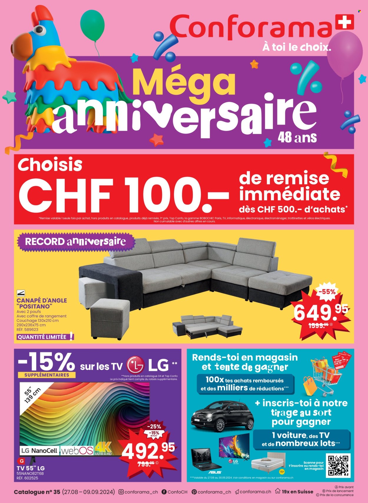 Volantino Conforama - 27.8.2024 - 9.9.2024. Pagina 1