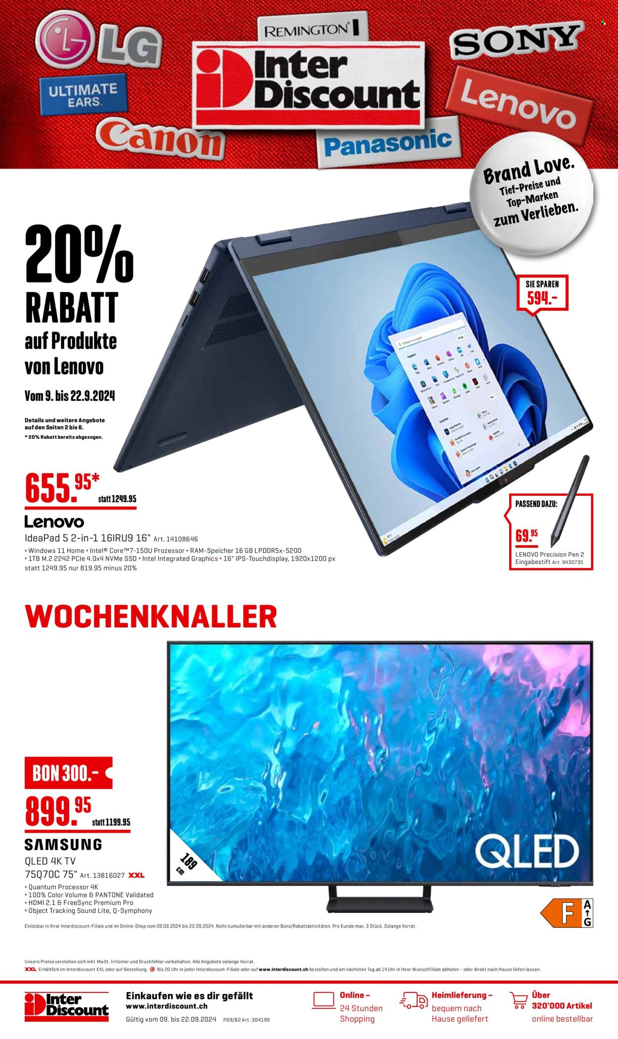 Volantino Interdiscount - 9.9.2024 - 22.9.2024. Pagina 1