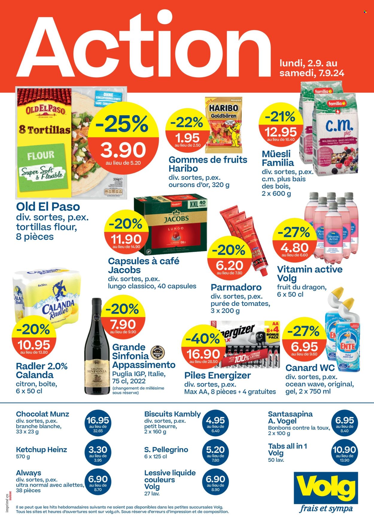 Catalogue Volg - 2.9.2024 - 7.9.2024. Page 1