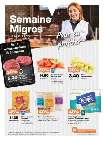 Catalogue Migros - 10.9.2024 - 16.9.2024.