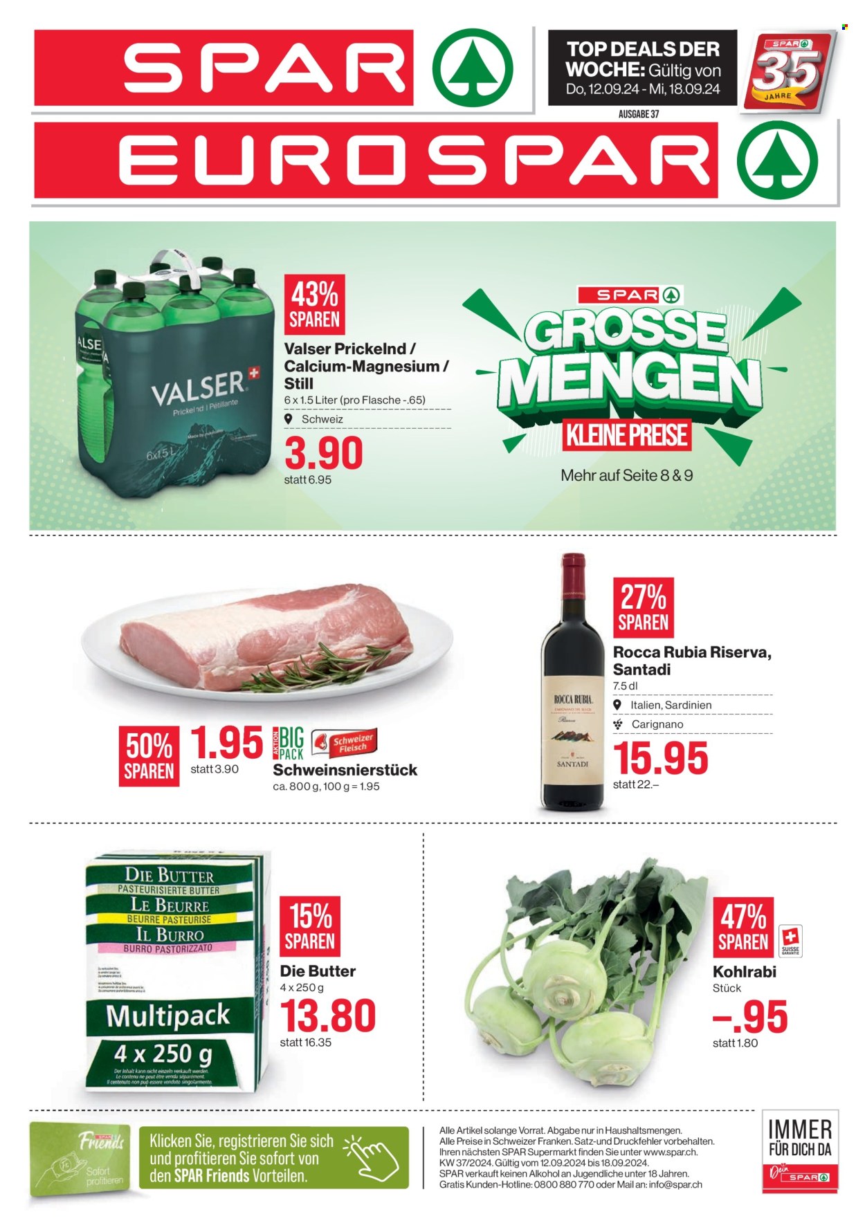 Prospekt SPAR - 12.9.2024 - 18.9.2024. Seite 1