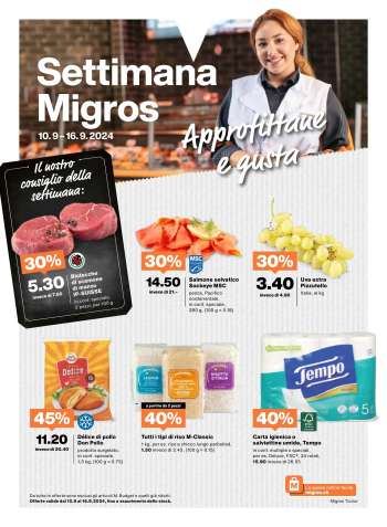 Volantino Migros - 10.9.2024 - 16.9.2024.