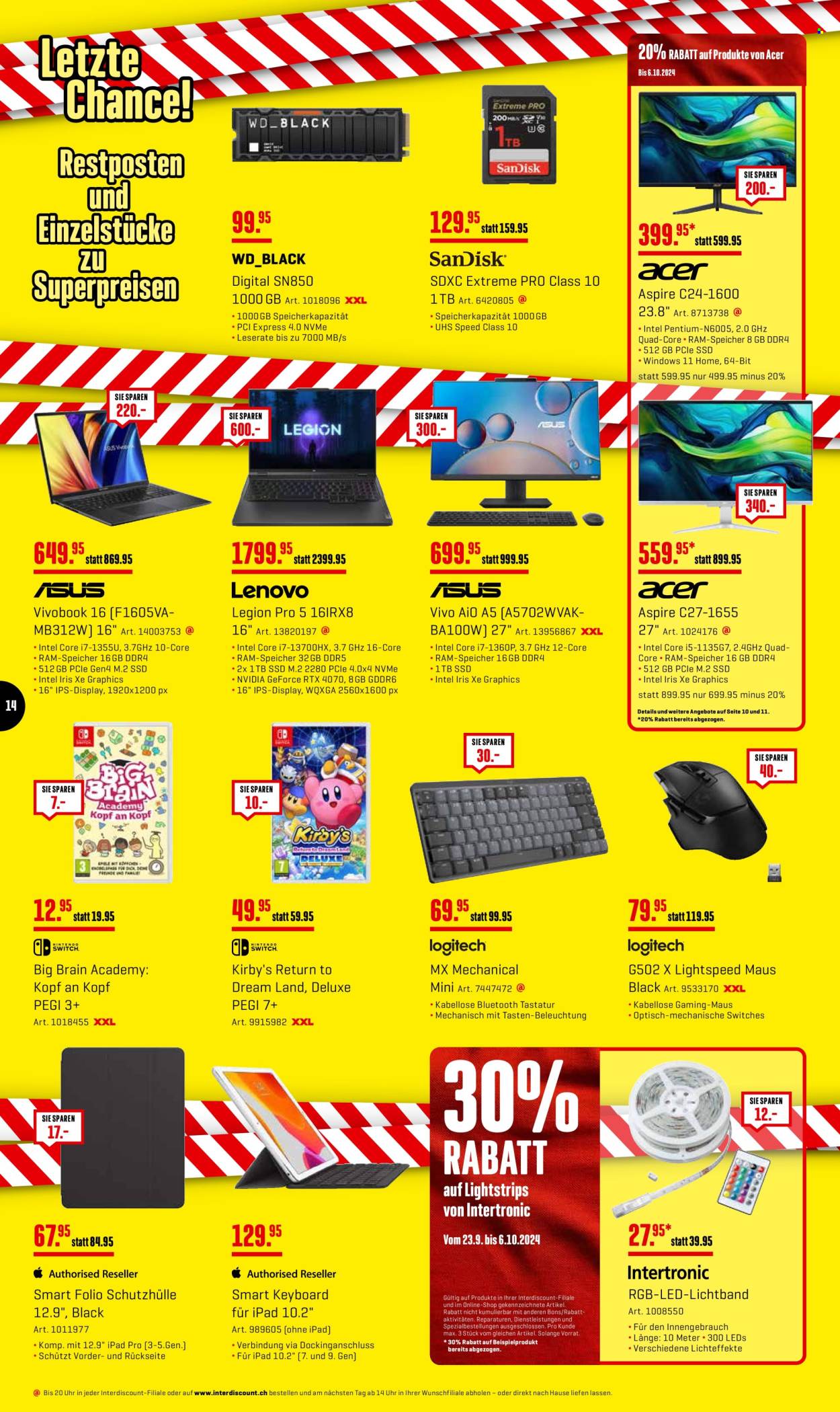 Volantino Interdiscount - 23.9.2024 - 6.10.2024. Pagina 14