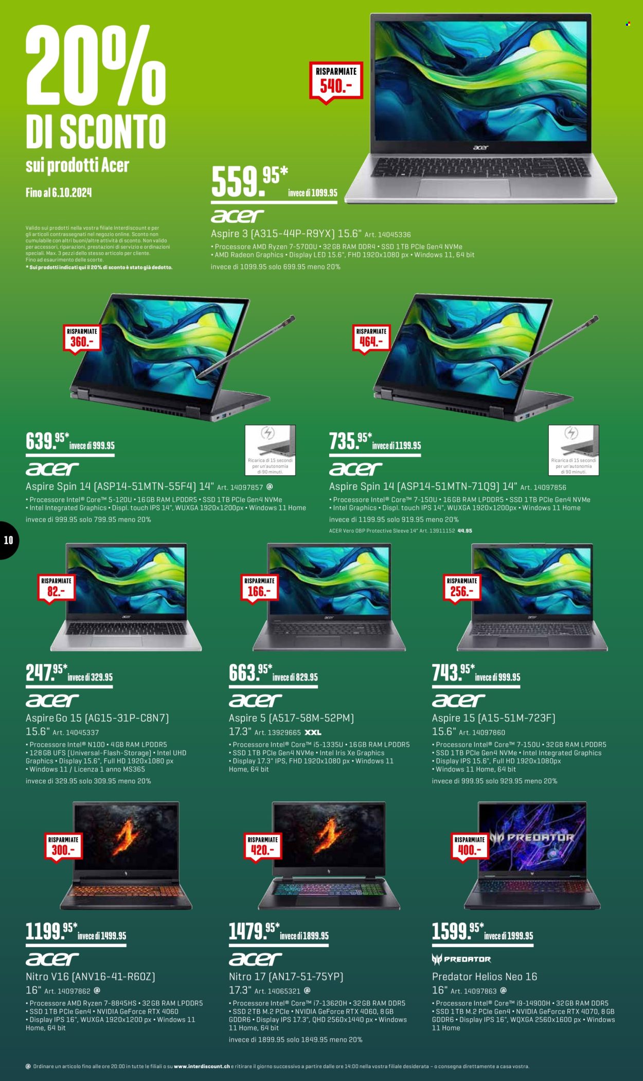 Volantino Interdiscount - 23.9.2024 - 6.10.2024. Pagina 10