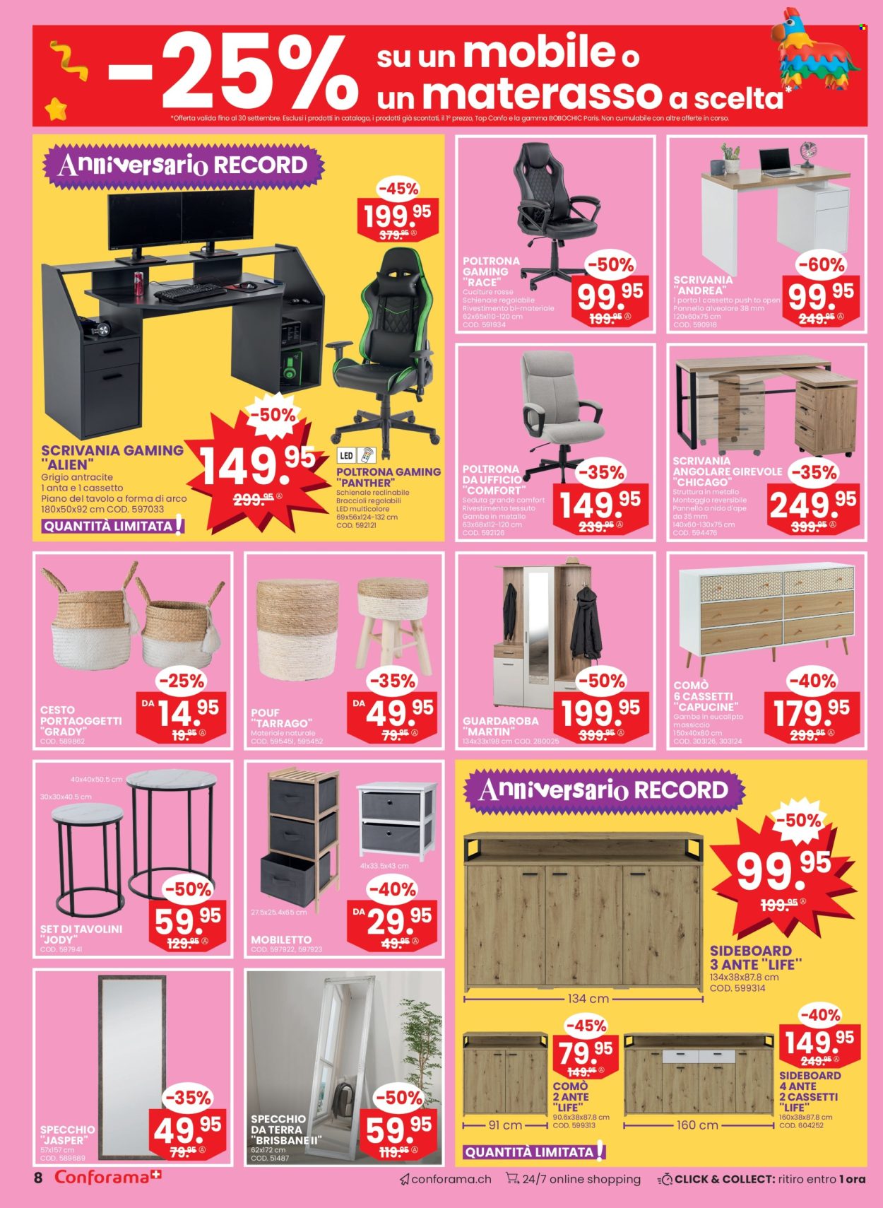 Volantino Conforama - 24.9.2024 - 7.10.2024. Pagina 8