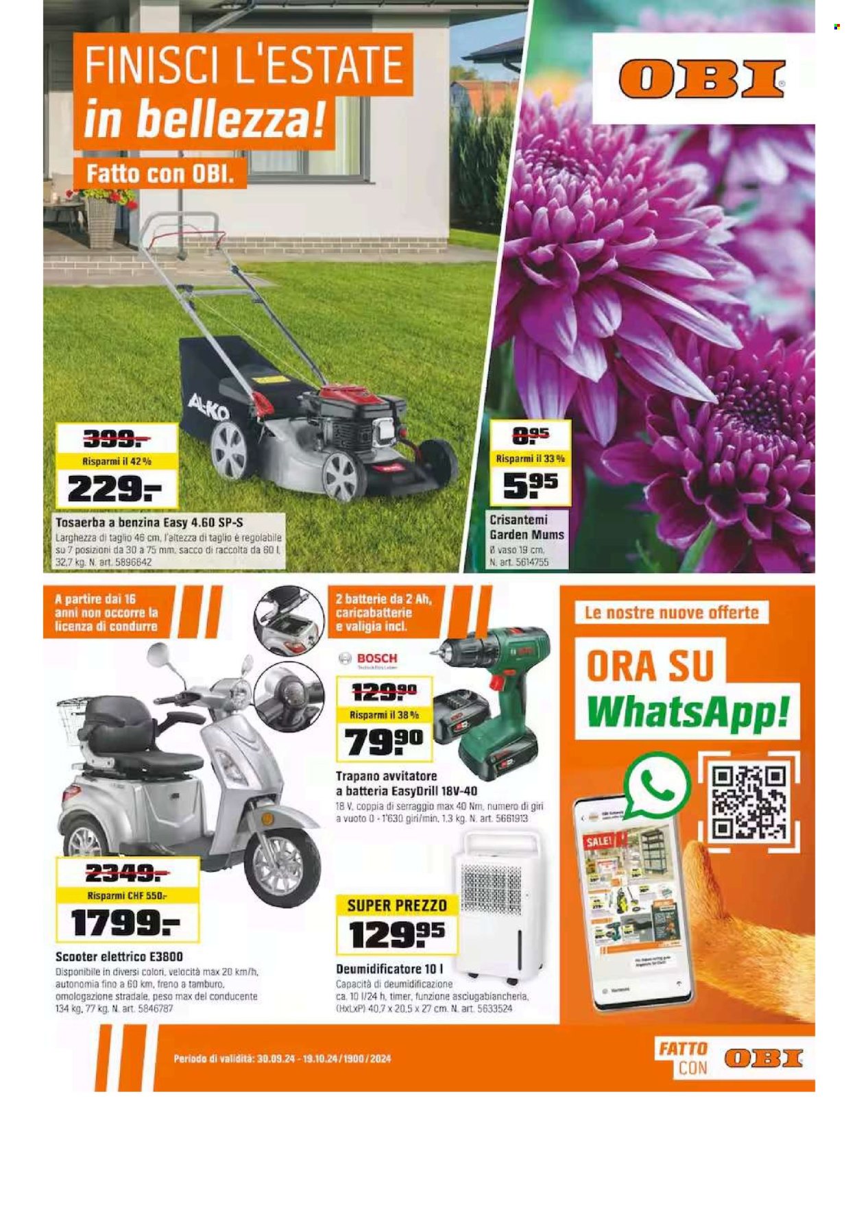 Volantino OBI - 30.9.2024 - 19.10.2024. Pagina 1