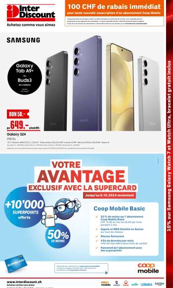 Volantino Interdiscount - 23.9.2024 - 6.10.2024.