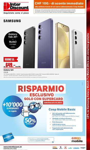 Volantino Interdiscount - 23.9.2024 - 6.10.2024.