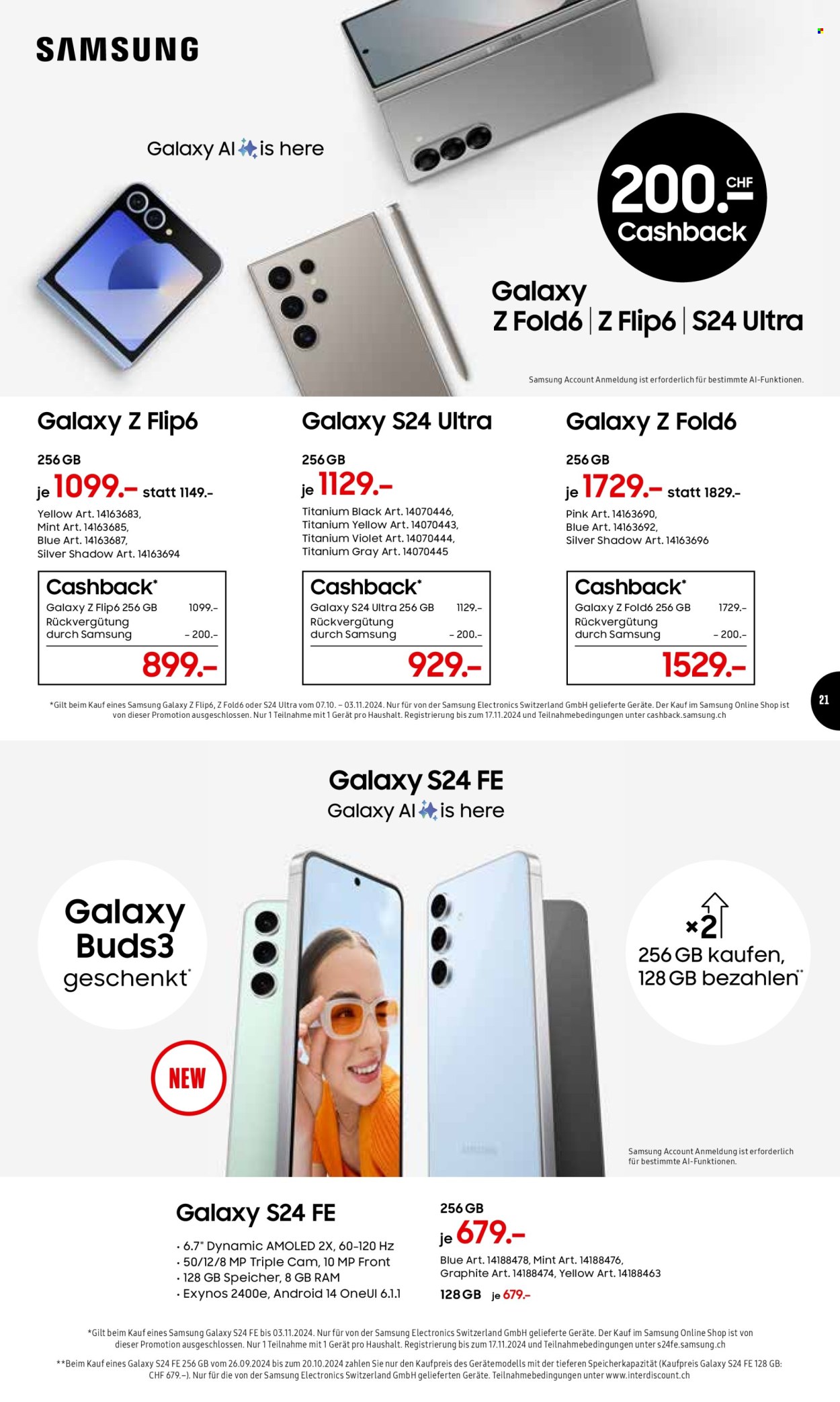 Volantino Interdiscount - 7.10.2024 - 20.10.2024. Pagina 21