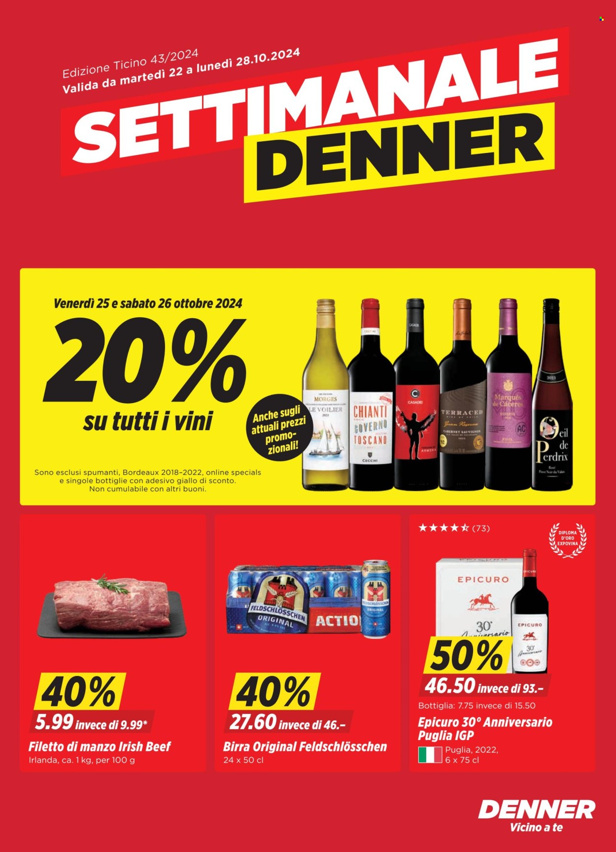Catalogue Denner - 22.10.2024 - 28.10.2024. Page 1