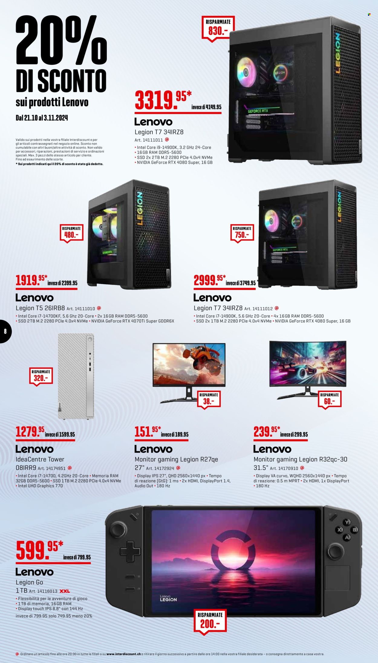 Volantino Interdiscount - 21.10.2024 - 10.11.2024. Pagina 8