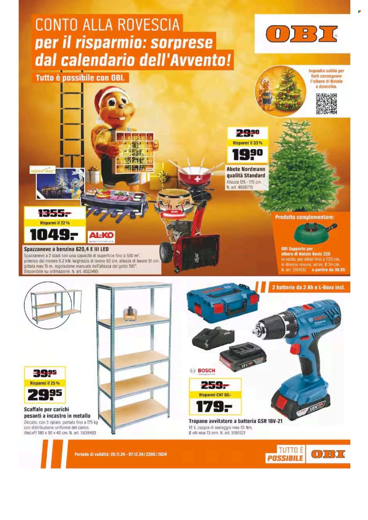 Volantino OBI - 25.11.2024 - 7.12.2024. Pagina 1