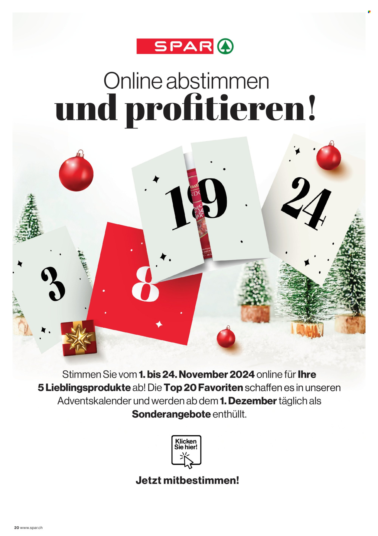 Prospekt SPAR - 28.11.2024 - 4.12.2024. Seite 20