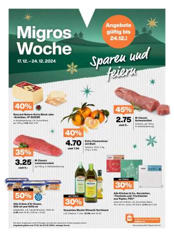 Prospekte Migros - 17.12.2024 - 24.12.2024.