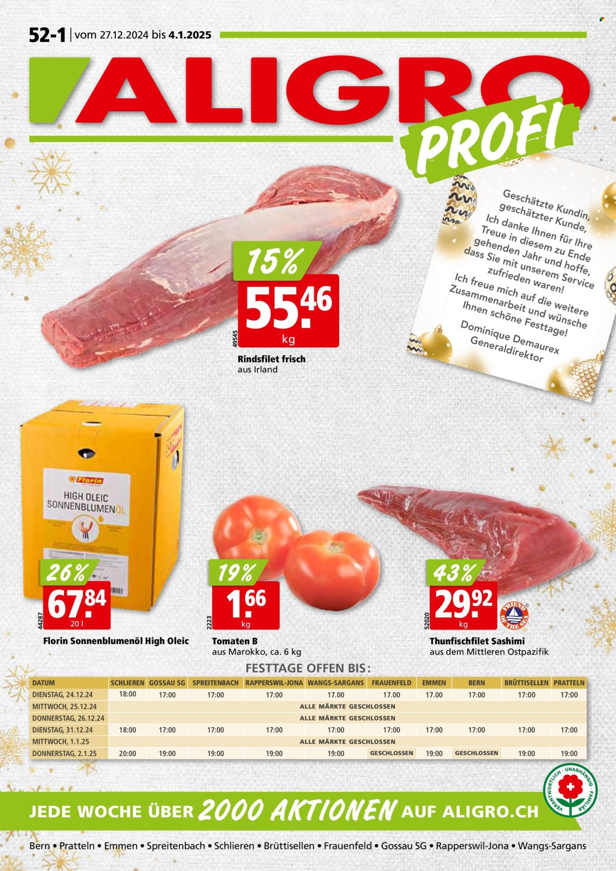 Volantino ALIGRO - 26.12.2024 - 4.1.2025. Pagina 1
