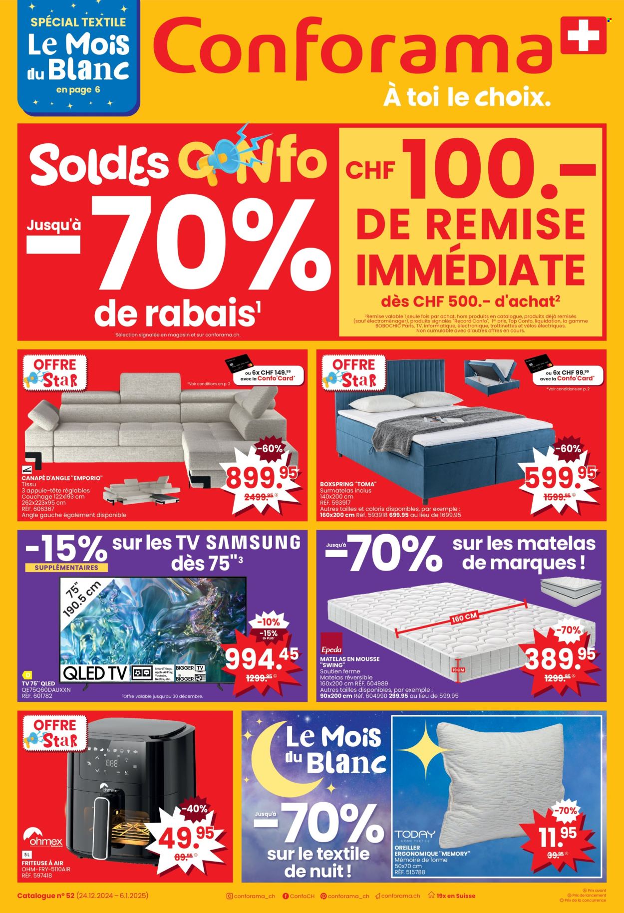 Prospekt Conforama - 24.12.2024 - 6.1.2025. Seite 1
