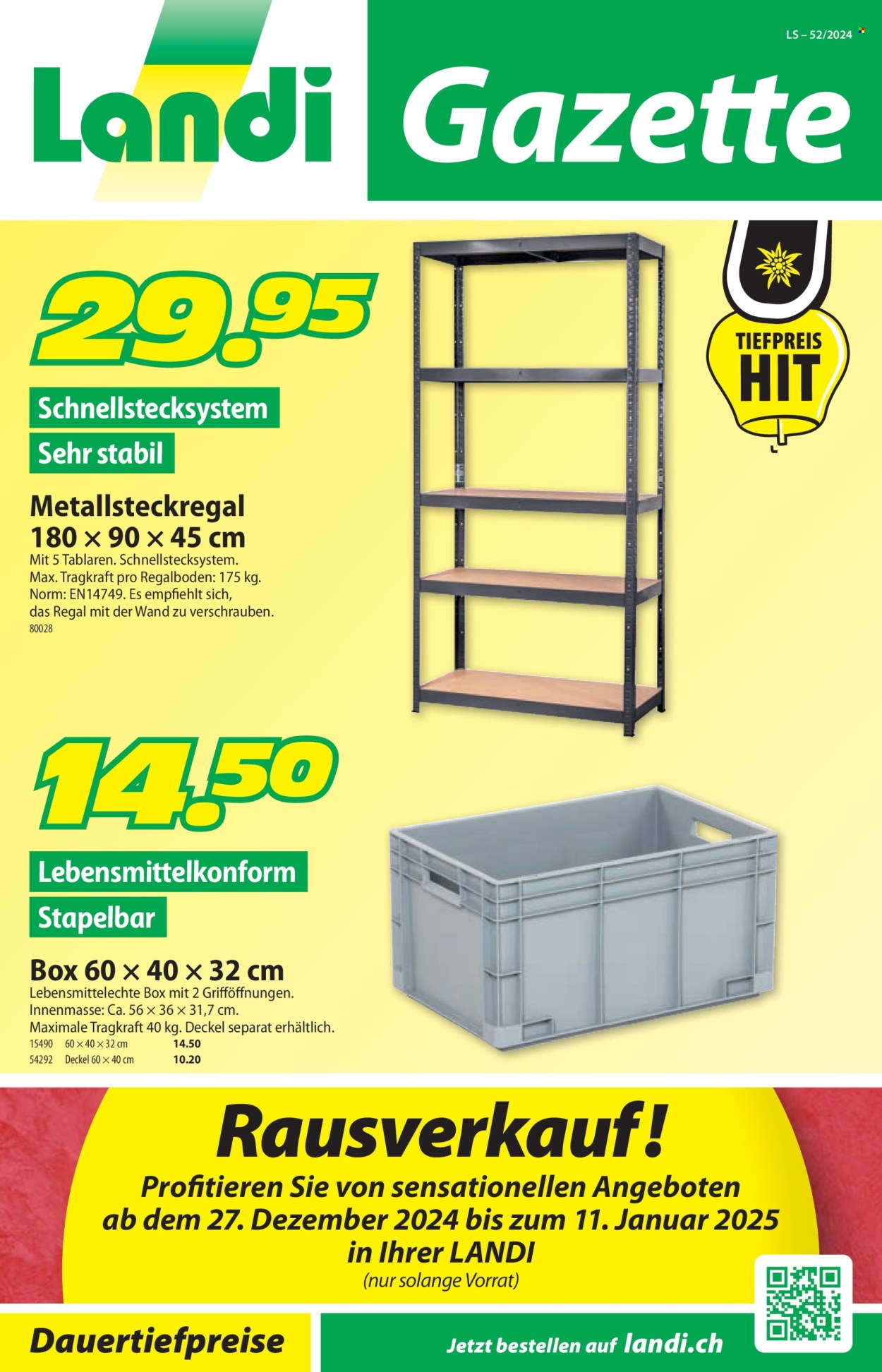 Prospekt Landi - 27.12.2024 - 11.1.2025. Seite 1