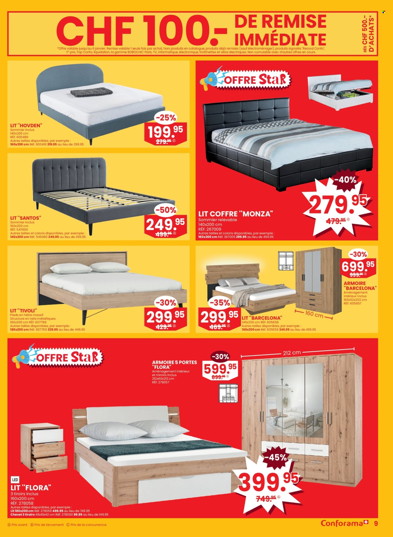 Volantino Conforama - 29.12.2024 - 13.1.2025. Pagina 9