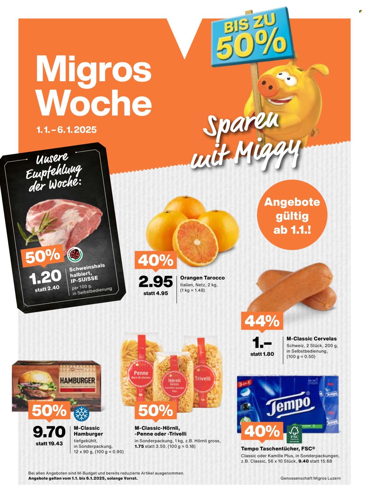 Volantino Migros - 1.1.2025 - 6.1.2025. Pagina 1