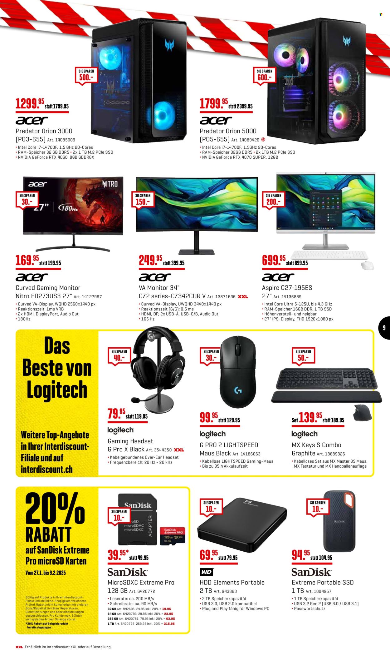 Prospekt Interdiscount - 27.1.2025 - 9.2.2025. Seite 9