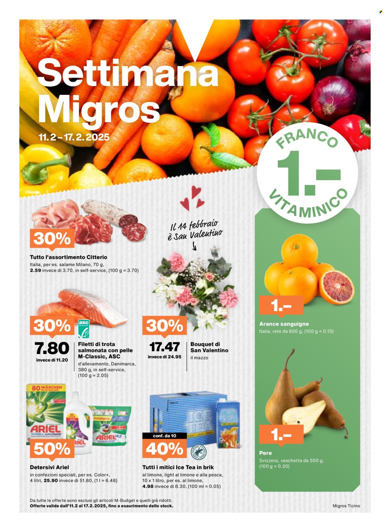 Catalogue Migros - 11.2.2025 - 17.2.2025. Page 1