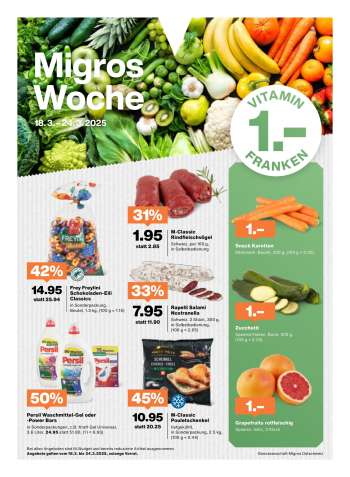 Prospekte Migros - 19.3.2025 - 24.3.2025.