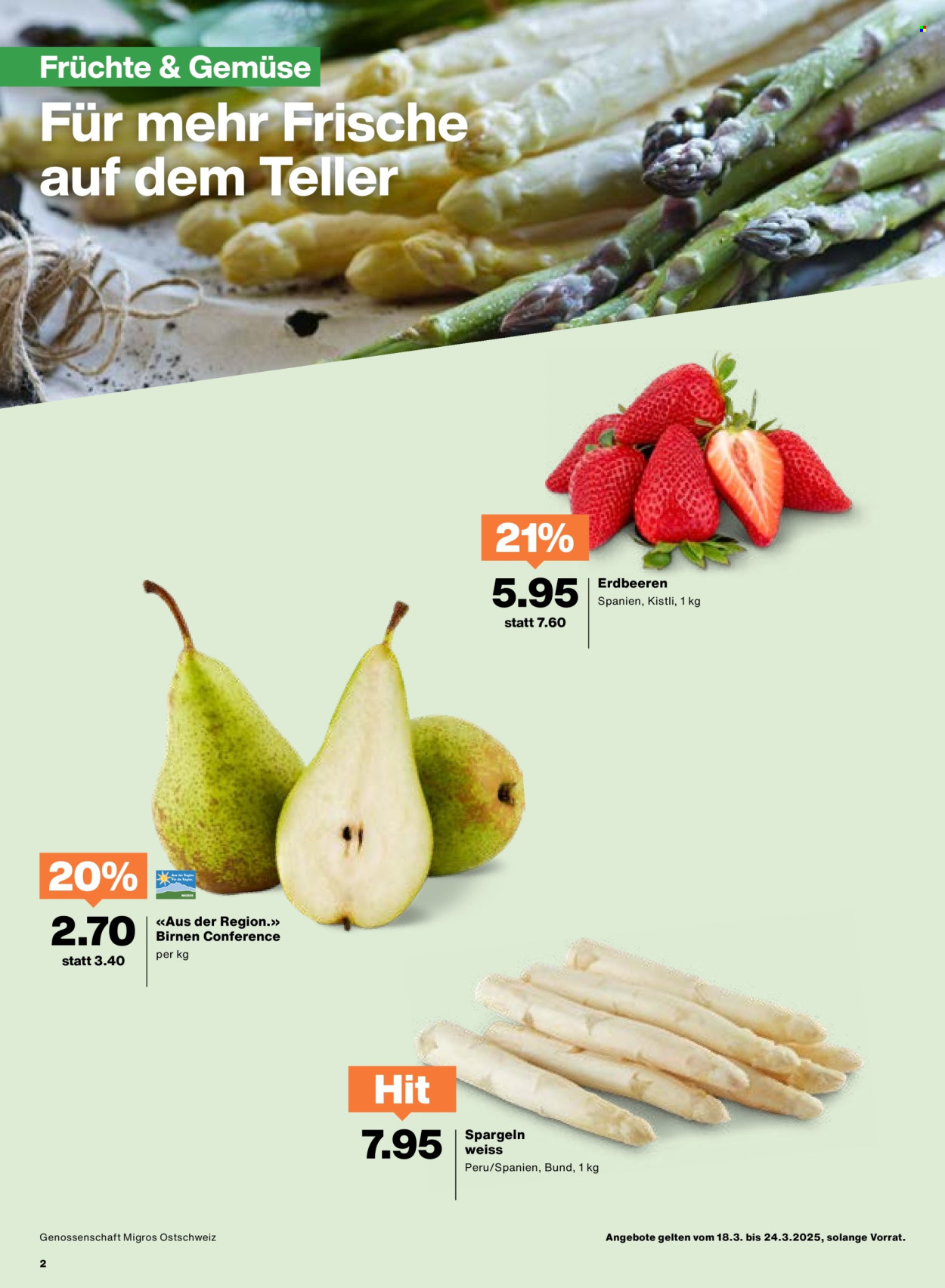 Prospekt Migros - 19.3.2025 - 24.3.2025. Seite 2
