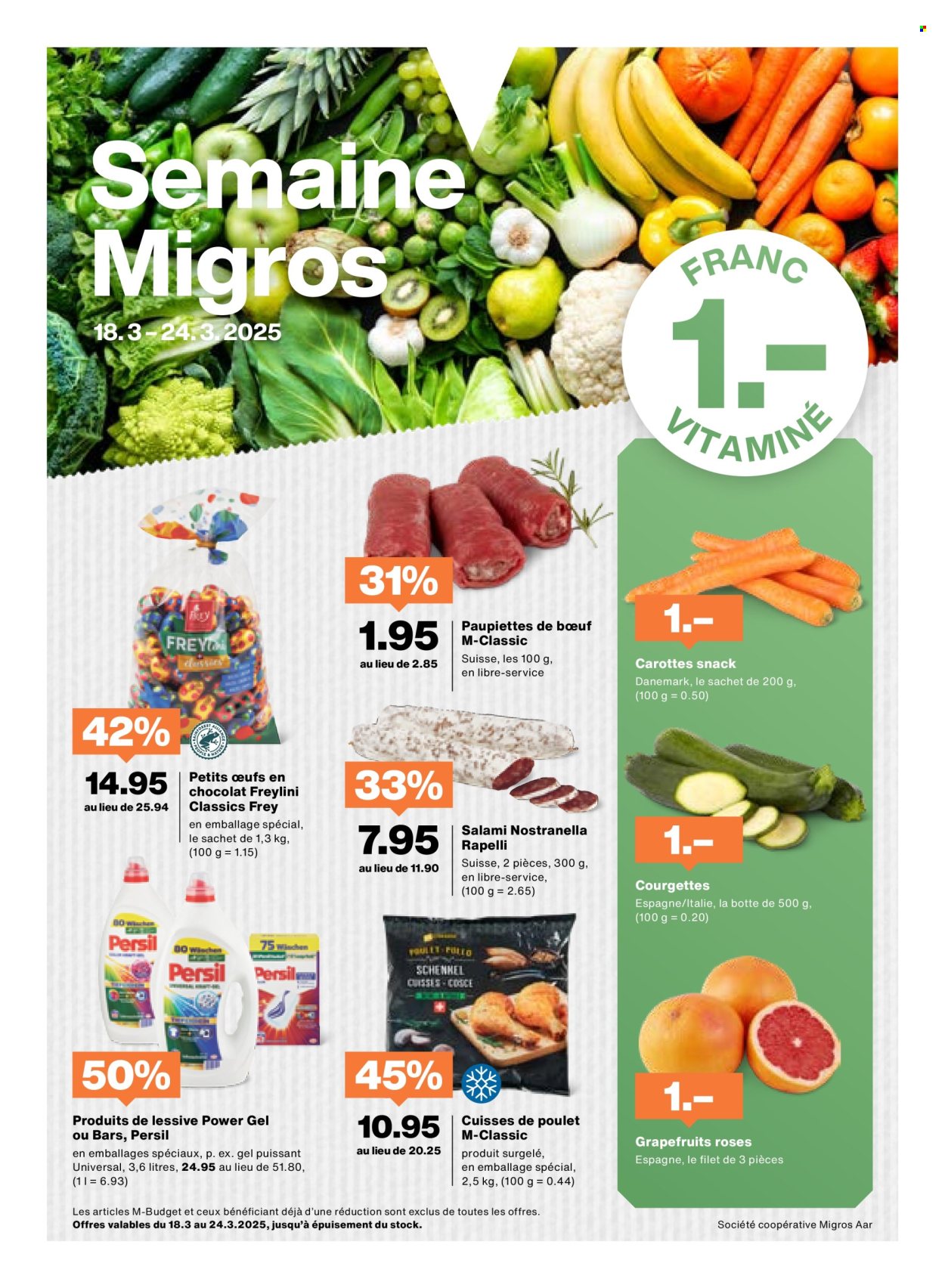 Prospekt Migros - 18.3.2025 - 24.3.2025. Seite 1
