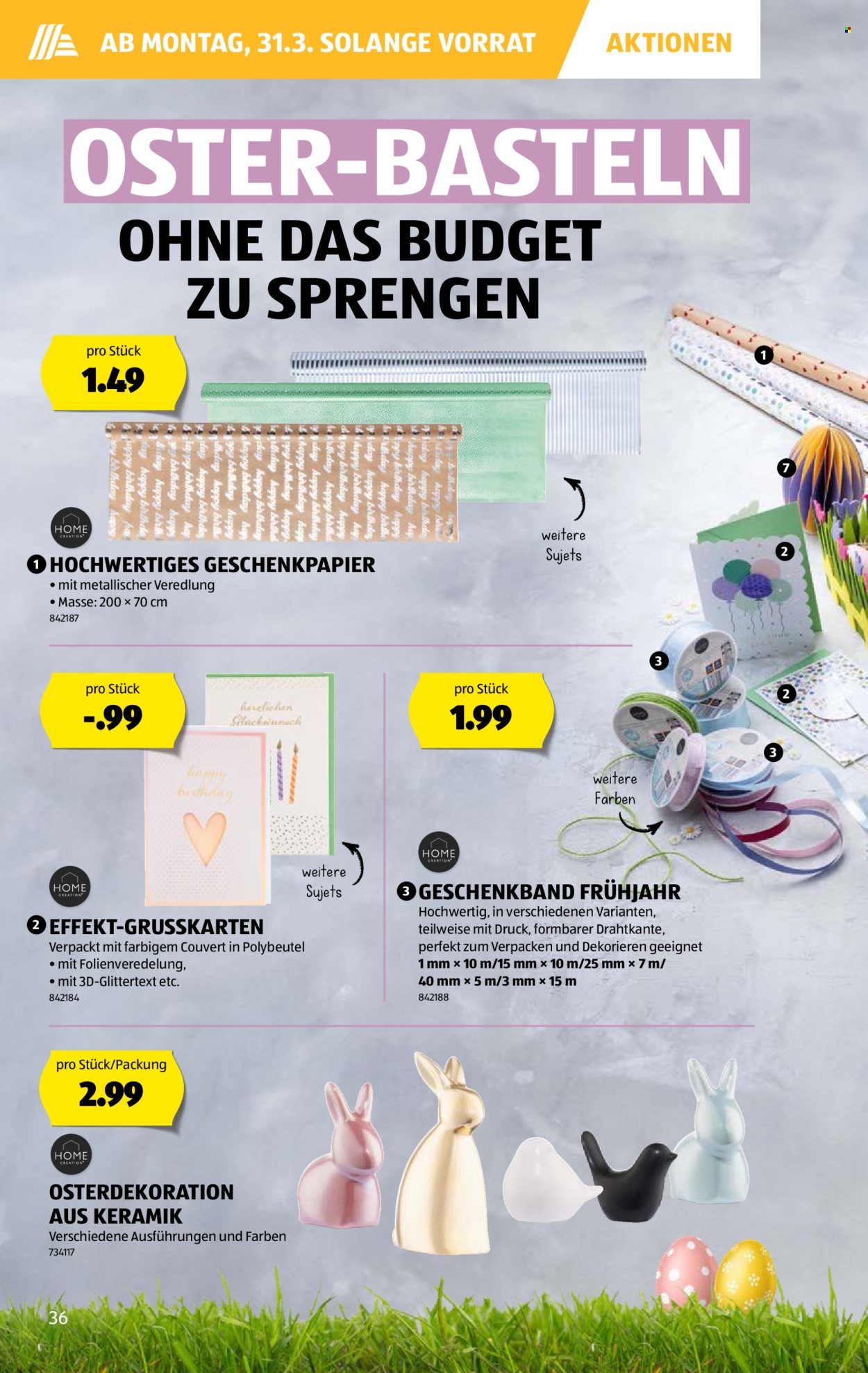 Volantino Aldi - 27.3.2025 - 2.4.2025. Pagina 36