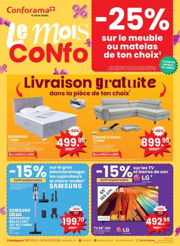 Catalogue Conforama - 25.3.2025 - 8.4.2025.