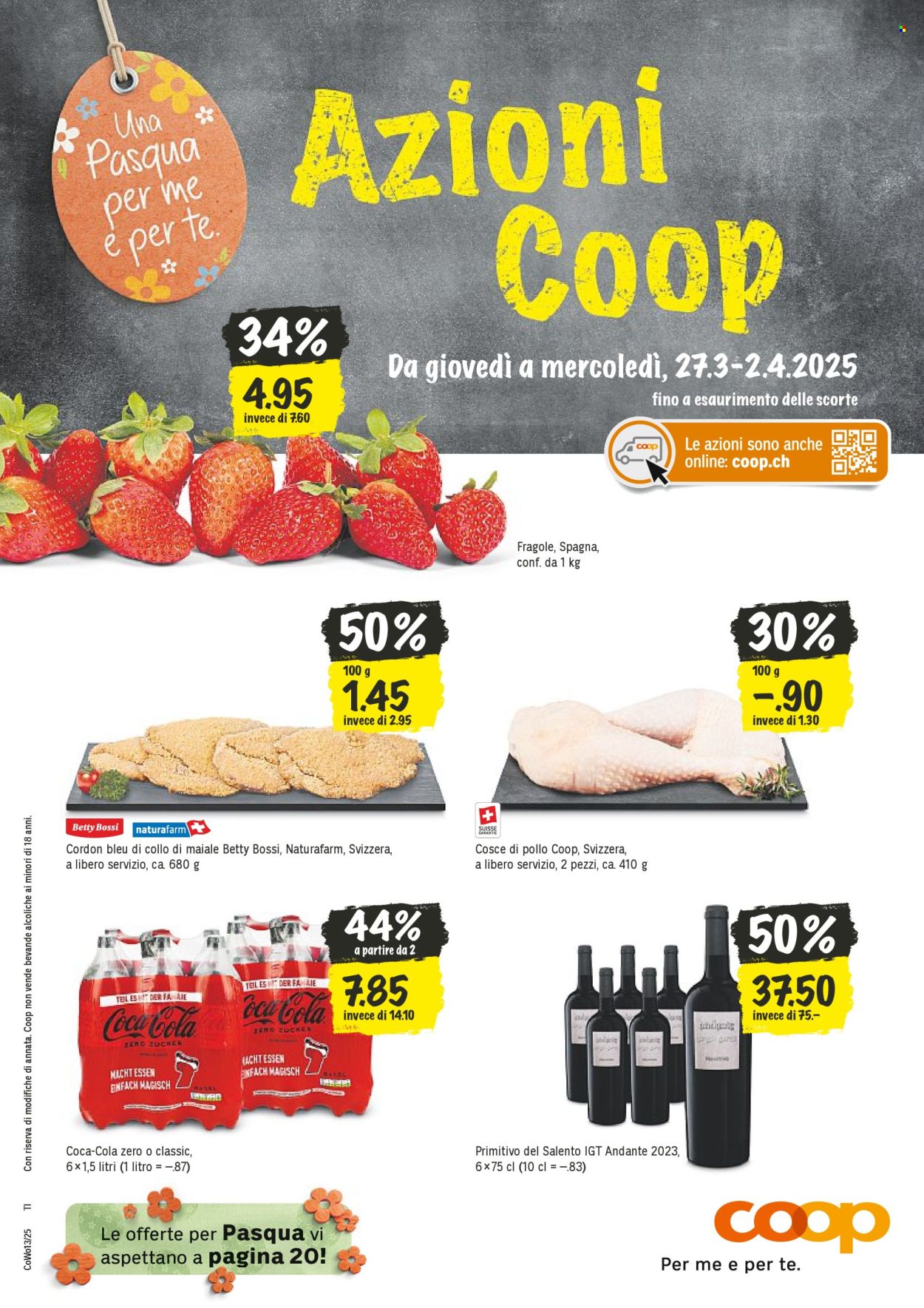 Prospekt Coop - 27.3.2025 - 2.4.2025. Seite 1