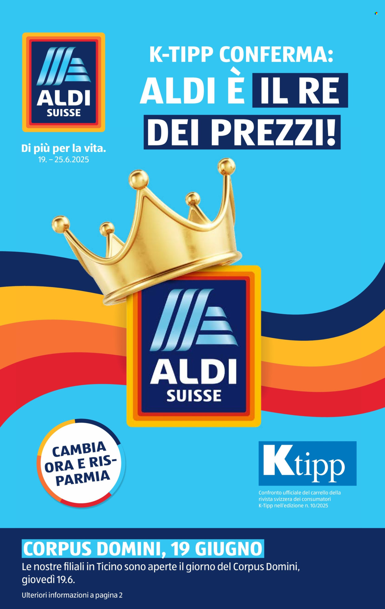Volantino Aldi - 19.6.2025 - 25.6.2025. Pagina 1