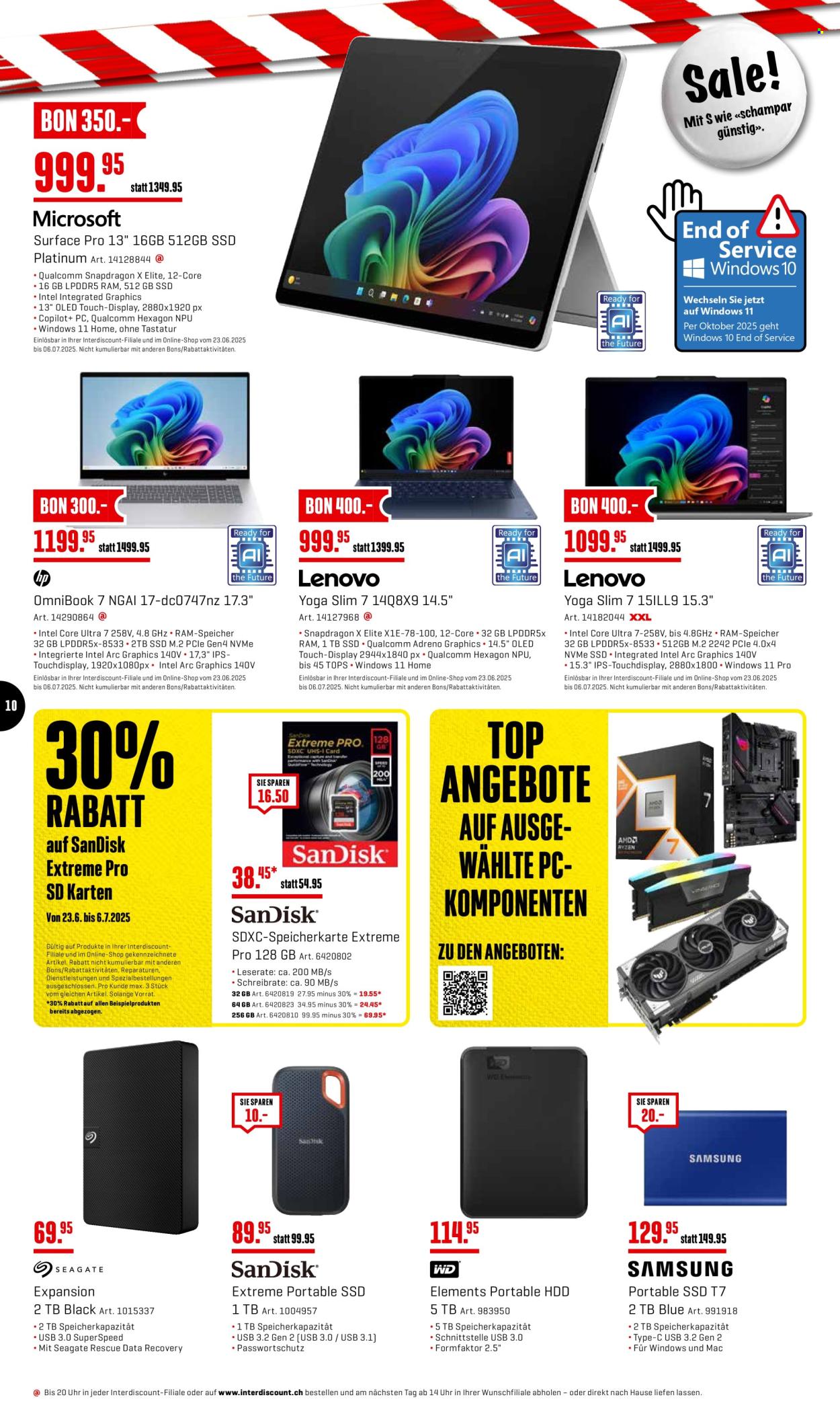 Prospekt Interdiscount - 23.6.2025 - 6.7.2025. Seite 10
