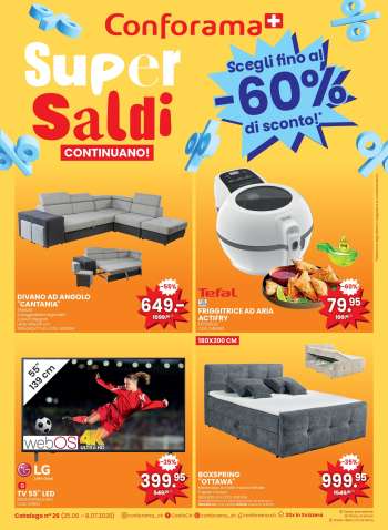 Volantino Conforama - 25.6.2025 - 8.7.2025.